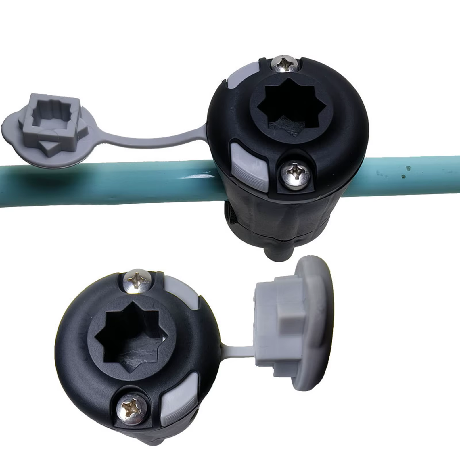 Support de Rail de Kayak pour Rail rond ou carré de 0.47 à 1/2, Base de serrage pour canne à pêche, pour bateau, Yacht, canoë, support de canne à pêche