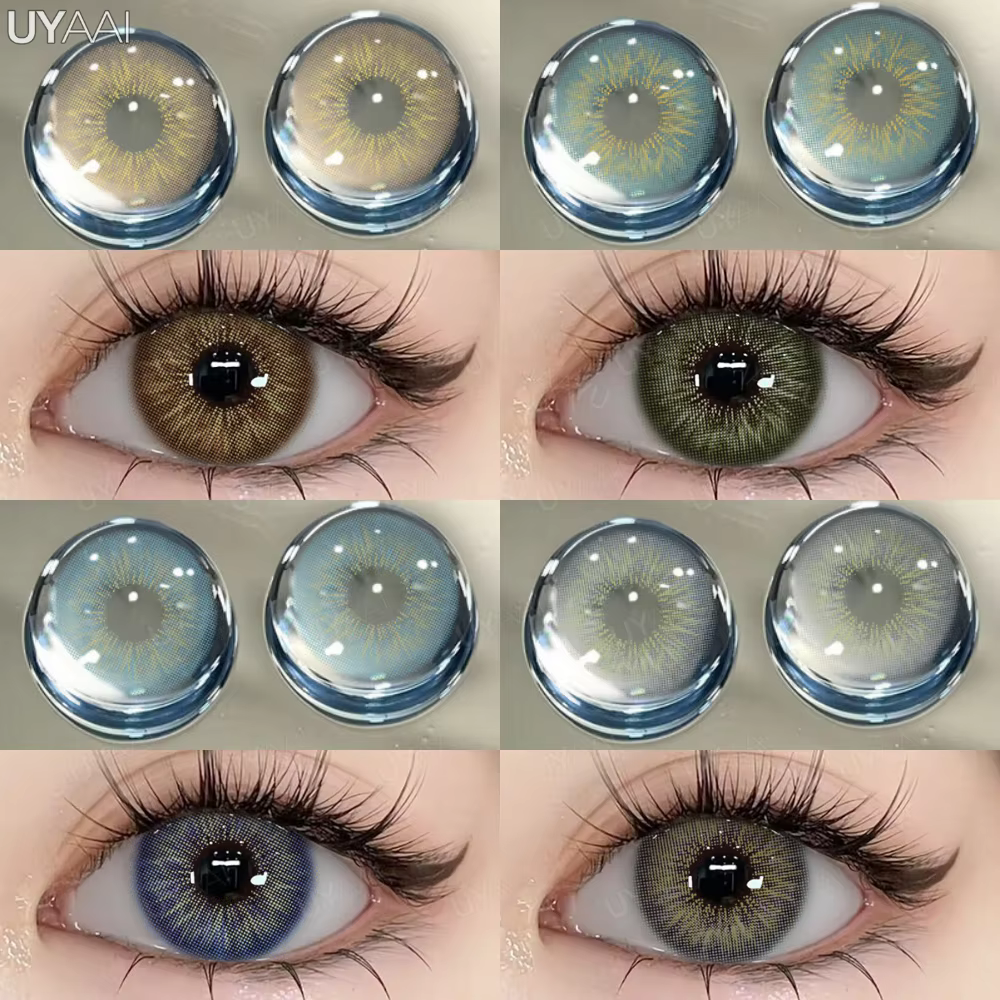 UYAAI 1 paire de lentilles naturelles couleur marron