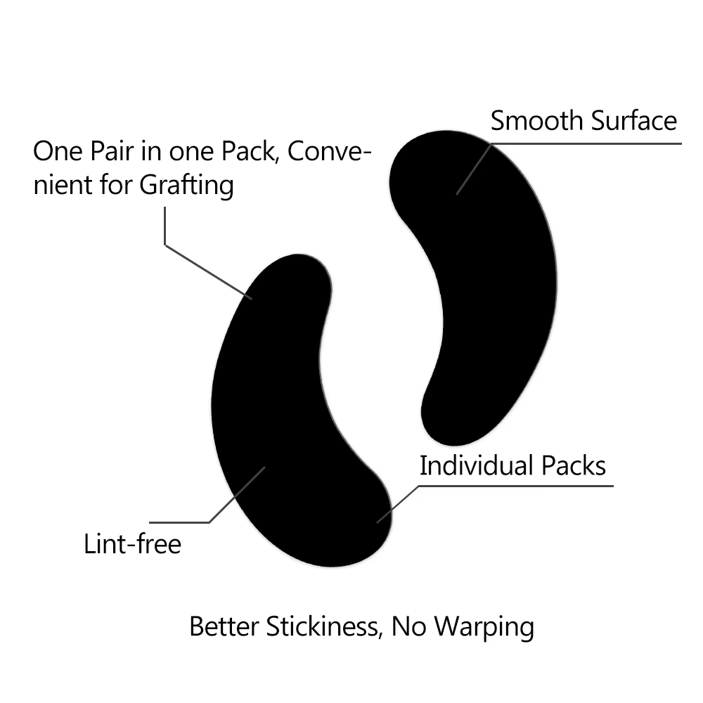 Patchs noirs de rembourrage pour Extension de cils