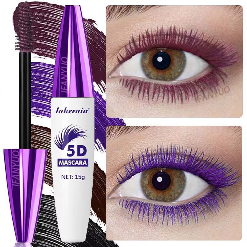 Mascara pour cils marron vin rouge 5D