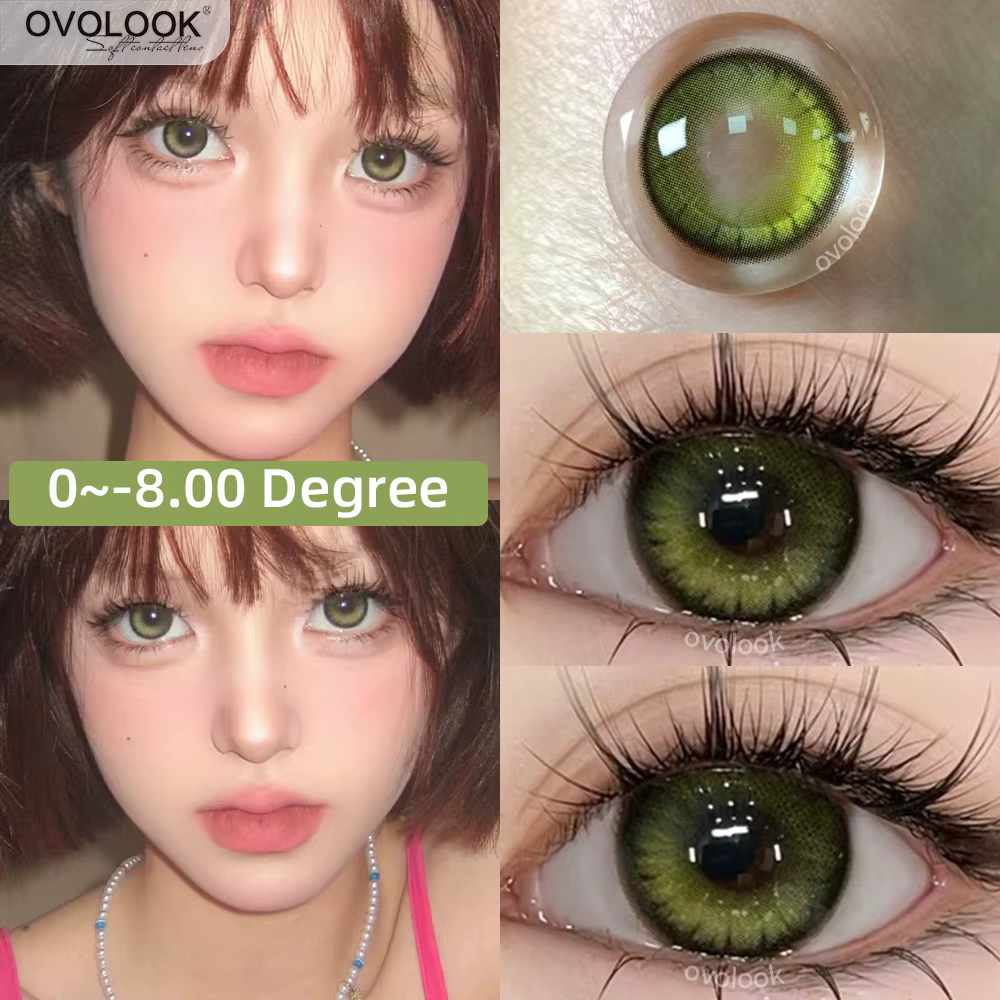 1 paire de lentilles de Contact colorées pour les yeux bleu élèves myopie