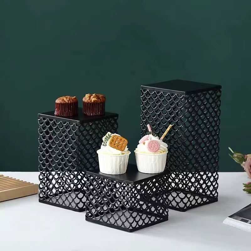 Buffet rond nordique en fer forgé, cadre de fruits, collations, pâtisseries, présentoir à Dessert, support à gâteaux, article de décoration
