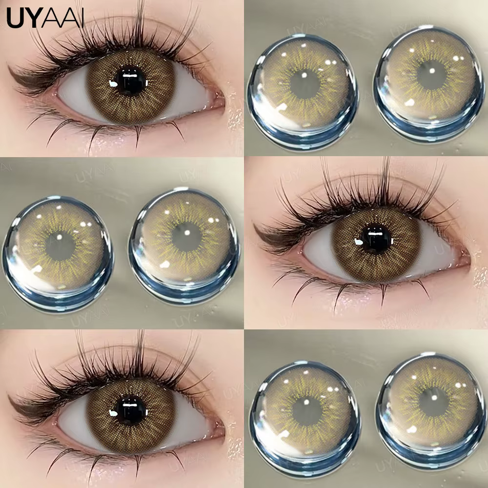 UYAAI 1 paire de lentilles naturelles couleur marron