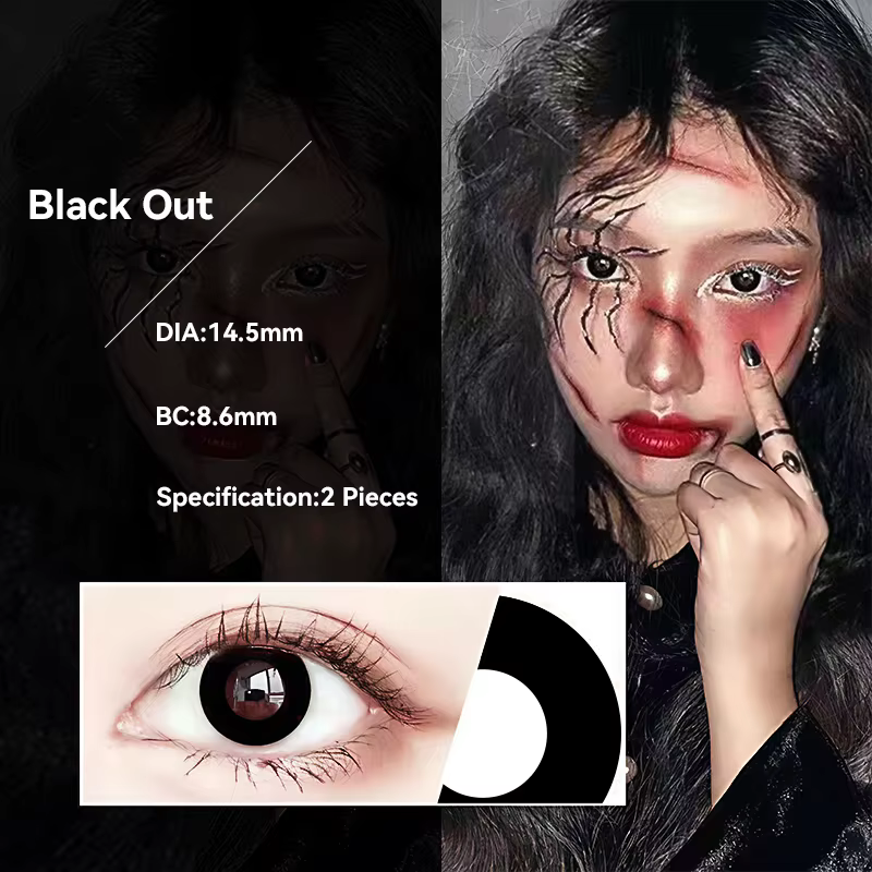 VISUASHOW Blink Block Lentilles de contact colorées pour cosplay anime