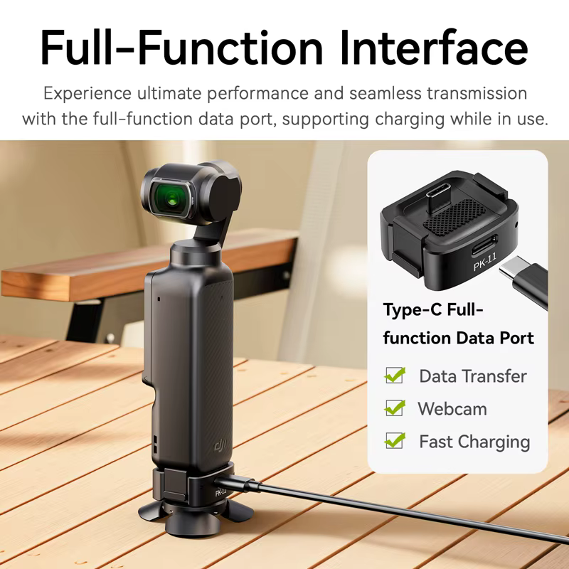 Ulanzi PK-08 Pocket 3 Mini trépied/Base de localisation Arri PK-11 pour DJI Osmo Pocket 3 pour photographie de voyage Vlog en direct