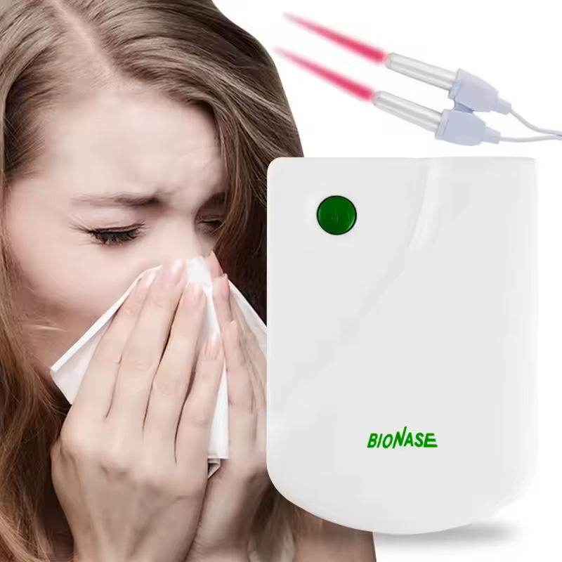 Traitement de la rhinite du nez et de la sinusite, thérapie au Laser BioNase, fièvre du foin, Massage du nez à impulsion basse fréquence, Machine de traitement des éternuements
