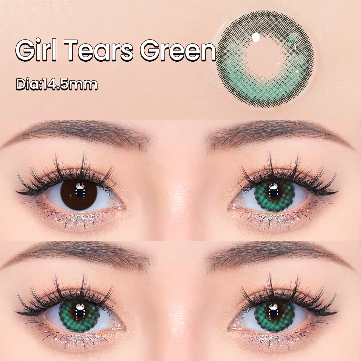 UYAAI 1 paire de lentilles de contact colorées pour les yeux