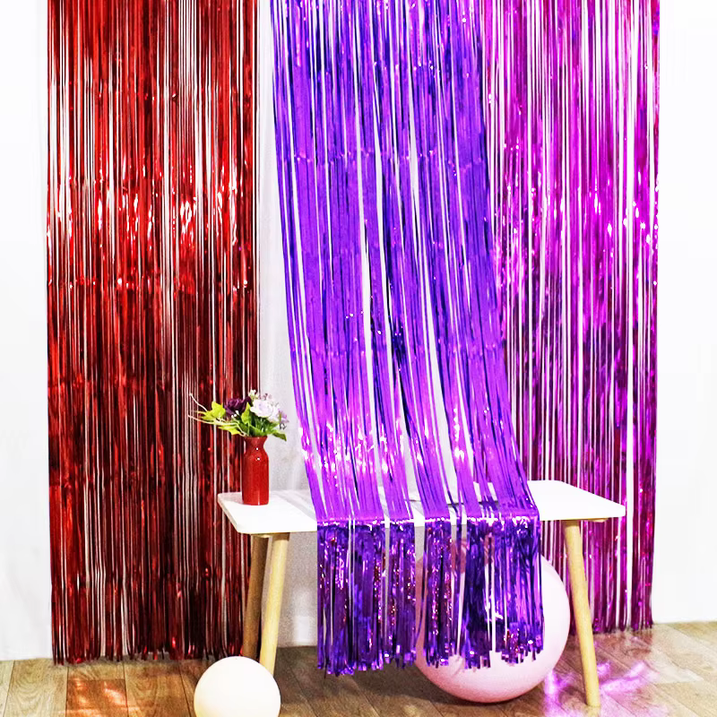 Rideau mural à franges en aluminium, 2/3M, décoration de fête de mariage, à paillettes, pour enterrement de vie de jeune fille, rideau mural d'anniversaire, réception-cadeau pour bébé