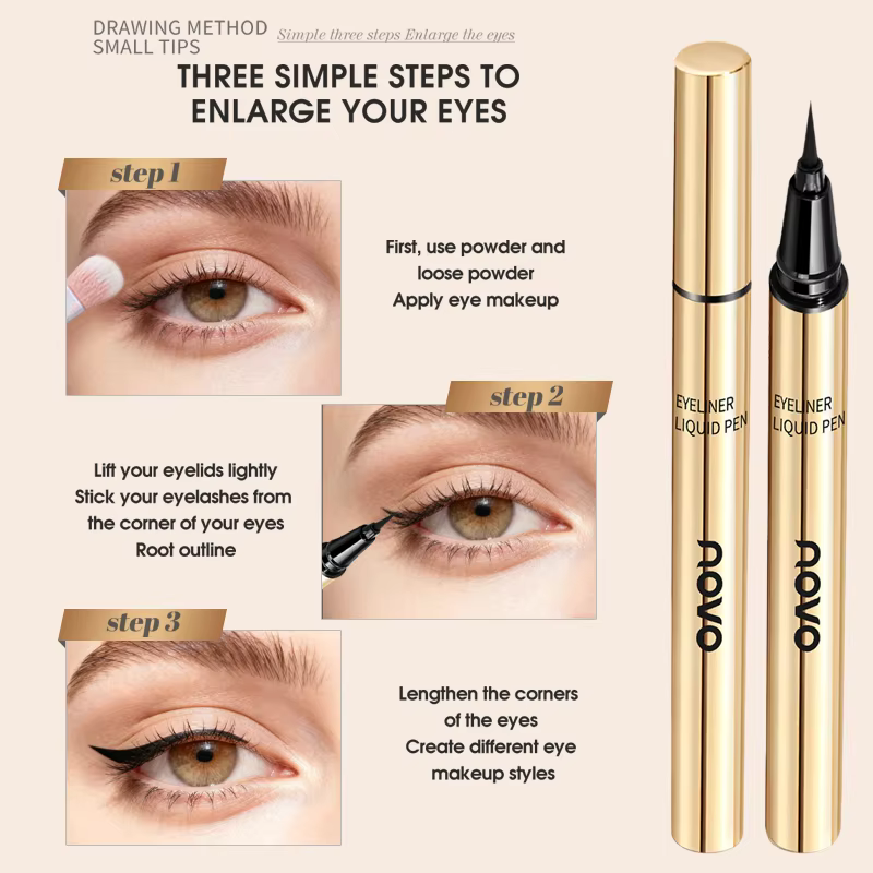 Stylo Eyeliner liquide à pointe en feutre Ultra-fin