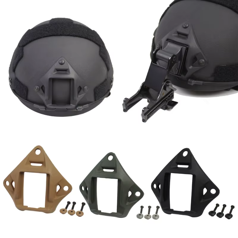 Adaptateur Base pour casque tactique NVG, carénage avec 3 trous en d'aluminium, Base NVG pour casques NVG