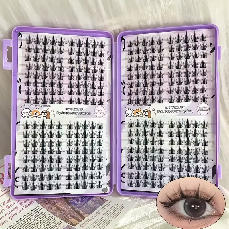 Extensions de cils individuels en grappe