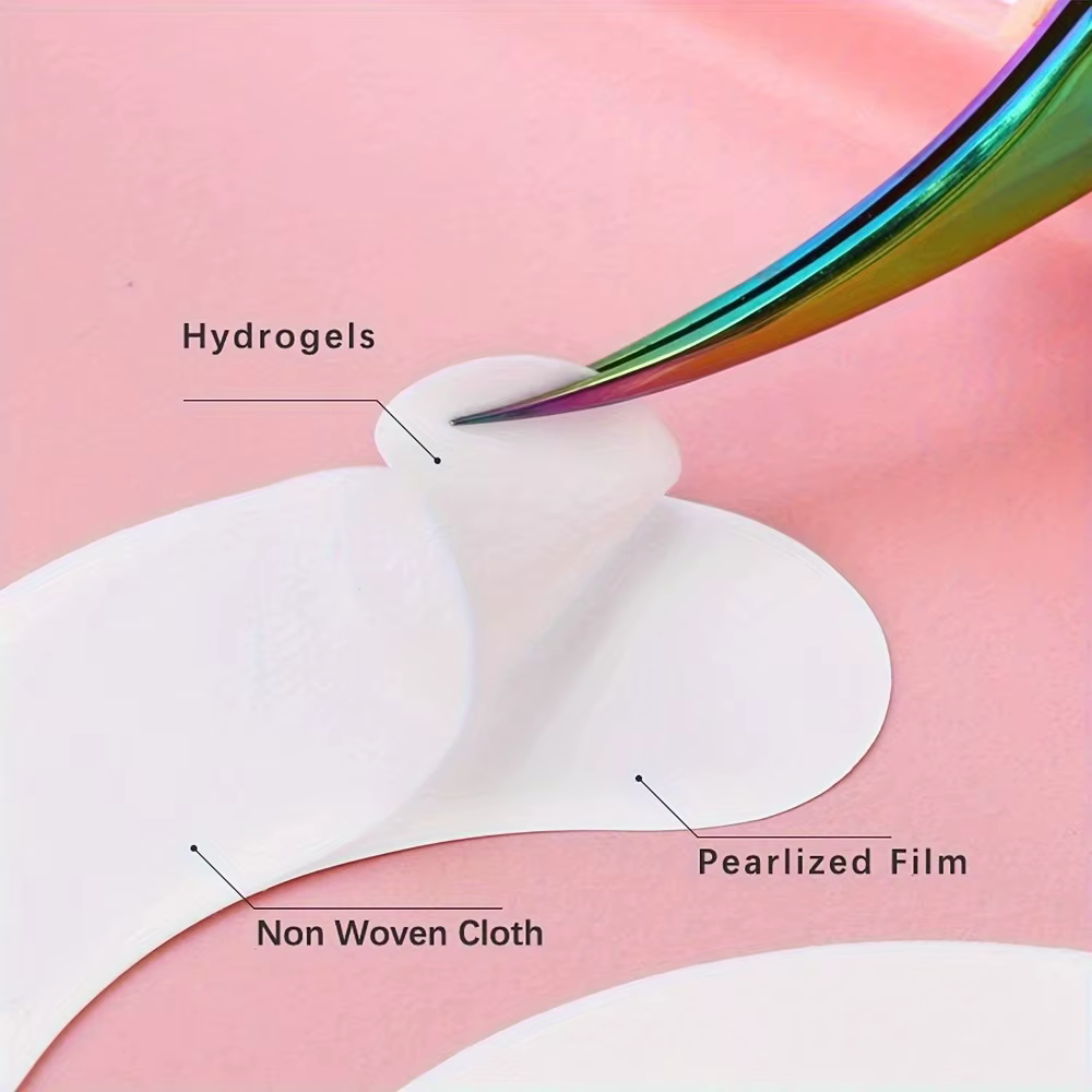 50 Paires de Patchs Hydrogel Anti-Peluches en Forme de U pour Extensions de Cils