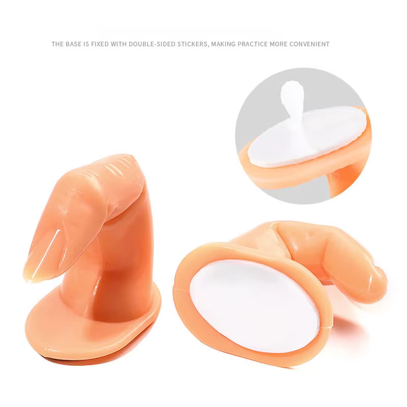 1/5 pièces faux doigt outil de pratique des ongles manucure faux ongles formation doigt presse sur ongles en plastique Flexible manucure outils de bricolage