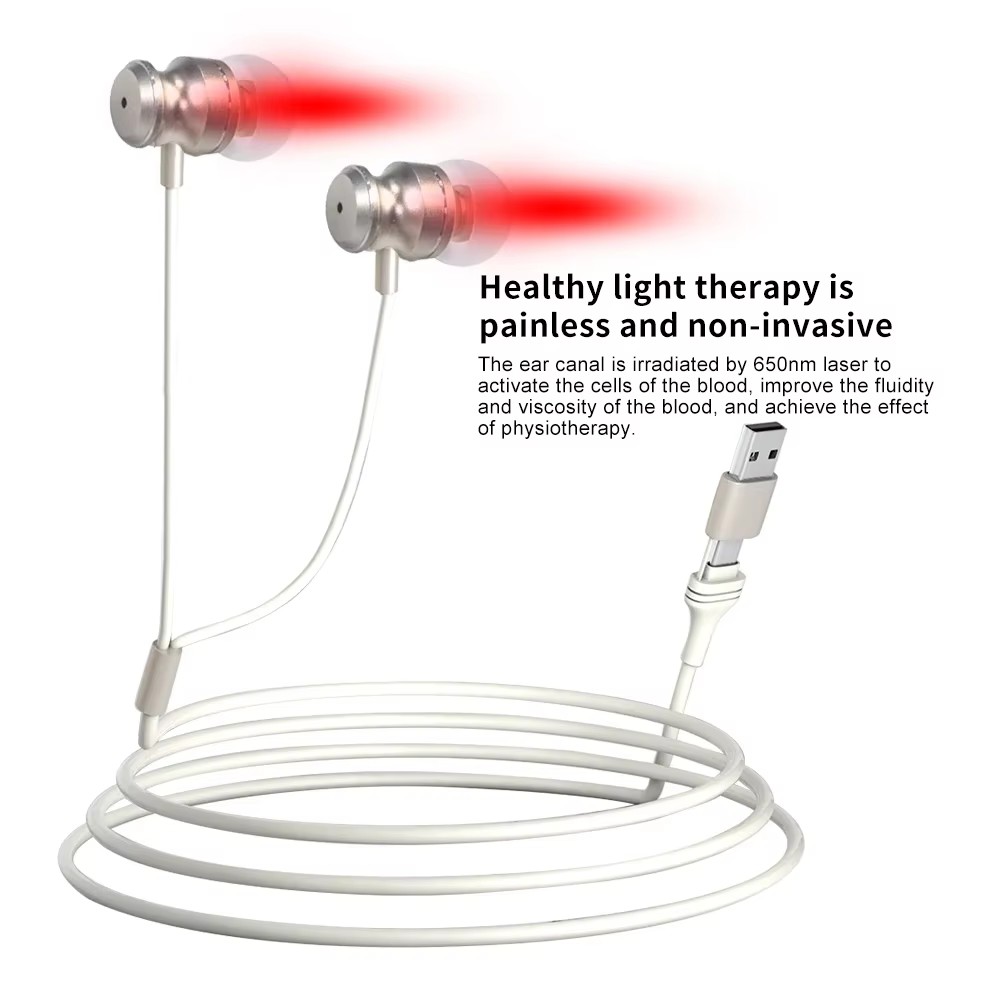 Appareil d'irradiation nasale LLLT portable à impulsions basse fréquence pour le soulagement de la rhinite, du nez qui coule et des éternuements à domicile