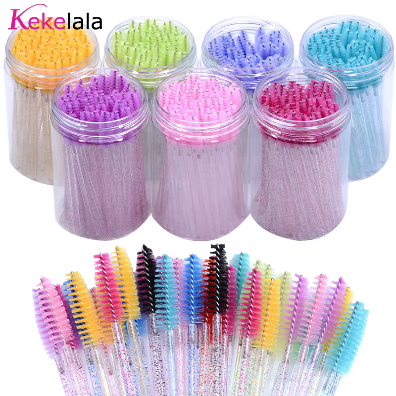 Brosses d'extension de cils avec récipient