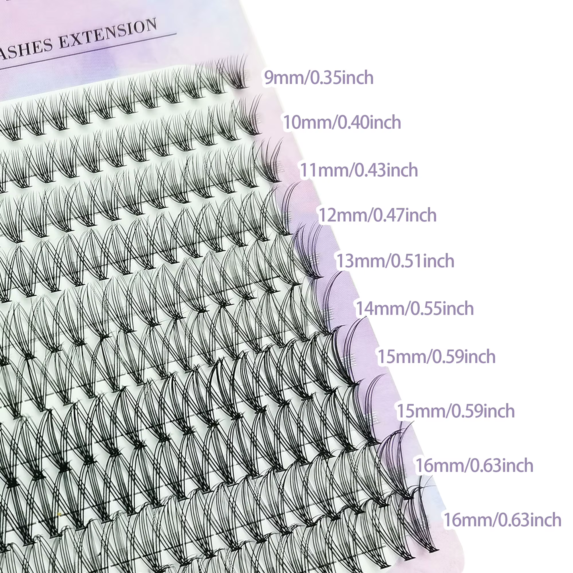 200 grappes de faux cils DIY - Boucle C/D