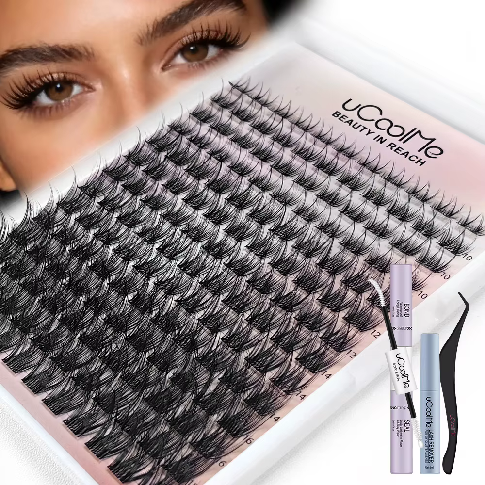 Extensions de cils uCoolMe Lashes Secret D Curl avec dissolvant de colle et de scellant