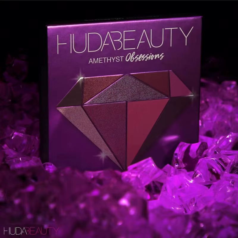 Huda Beauty 9 couleurs Palette diamant améthyste rubis rouge or ombre à paupières