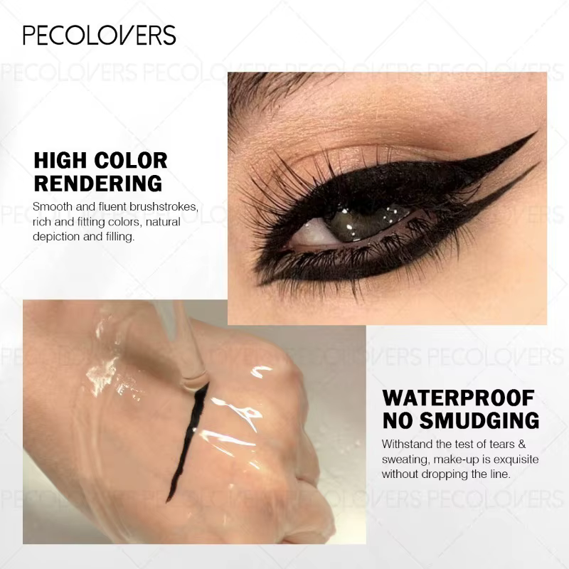 Eyeliner vert et noir, imperméable et résistant à la sueur