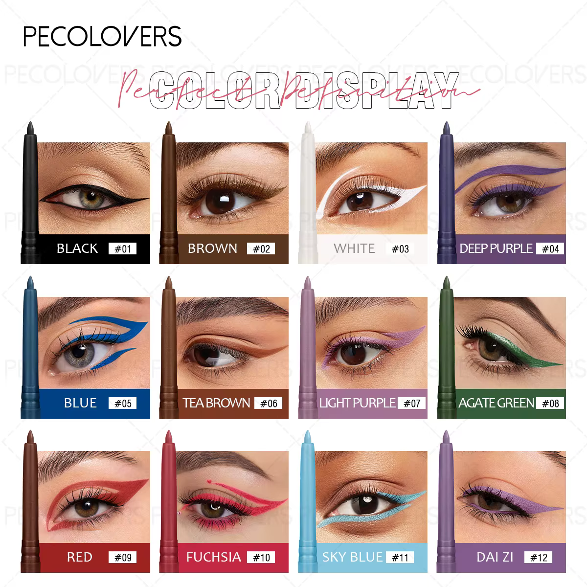 1 stylo gel pour eye-liner imperméable pour tous les types de peau