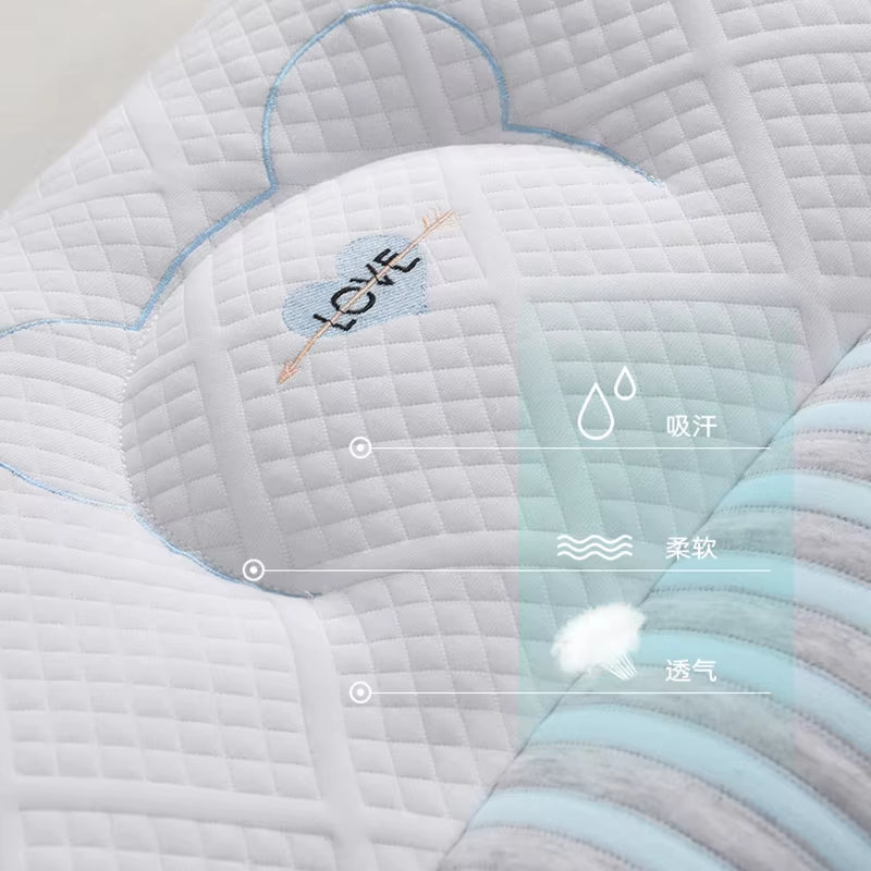 1 oreiller cervical confortable pour le cou, soulagement doux de la douleur, garnissage en microfibre, oreiller de lit lavable, soutien cervical profilé