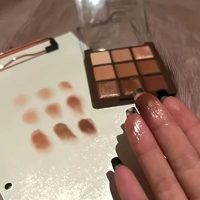 2024 moka chocolat 9 couleurs fard à paupières Palette mat nacré paillettes finition maquillage