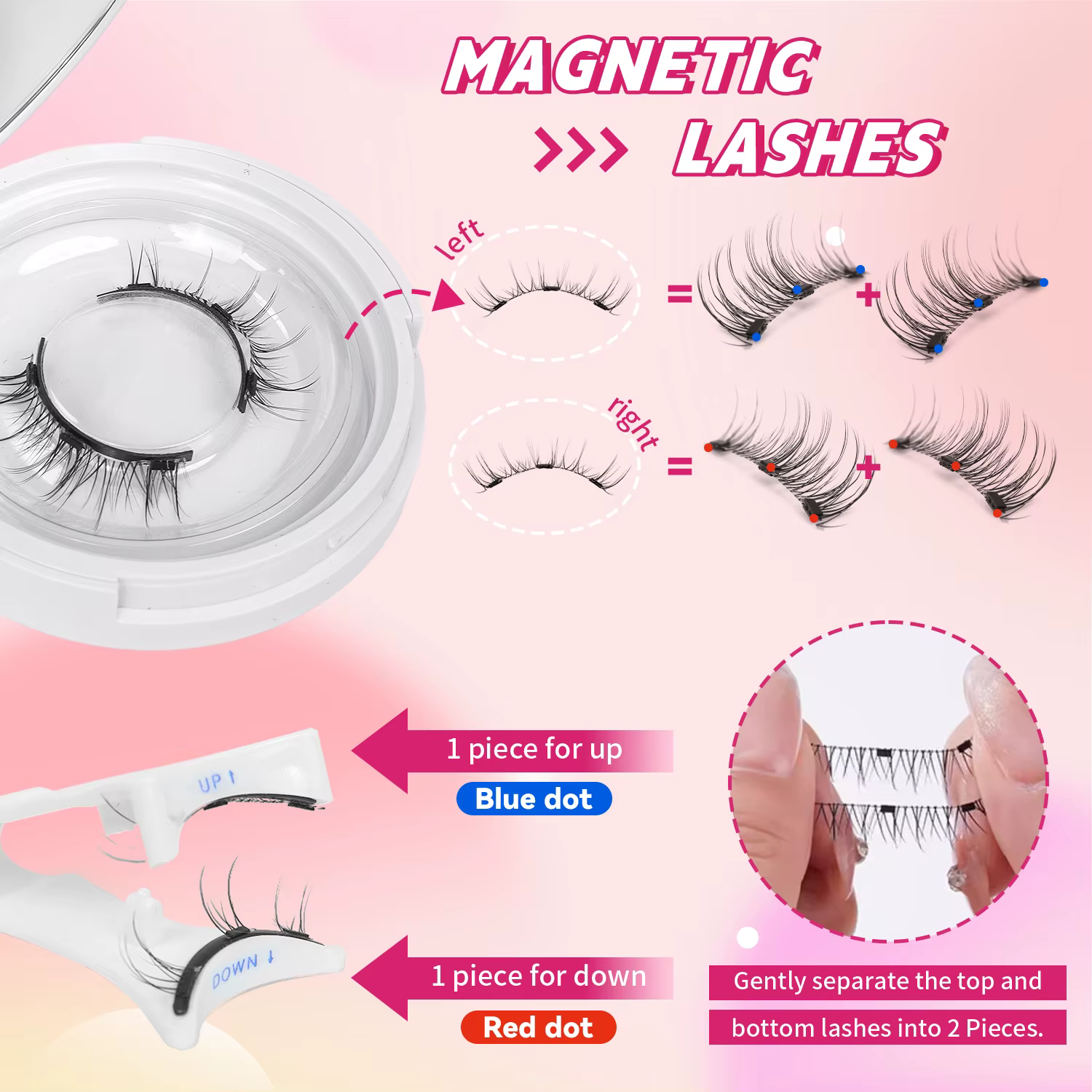 1 paire de faux cils magnétiques