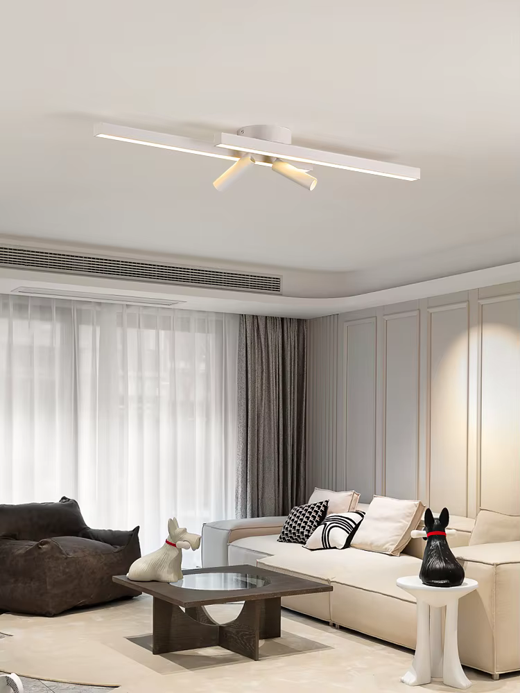 Long aluminium moderne LED plafonnier Design créatif plafonnier luminaire intérieur couloir balcon allée bureau Lustre
