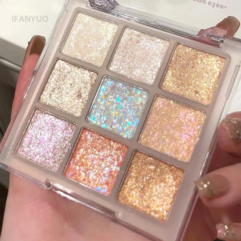 Palette de fards à paupières scintillants 9 couleurs