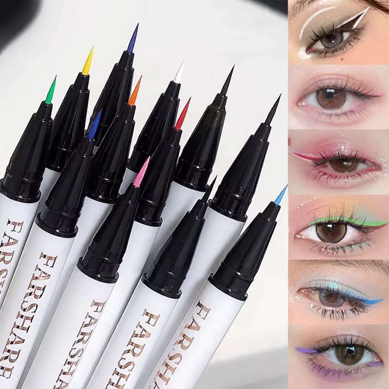 Eyeliner liquide Turquoise mat Ultra fin noir blanc