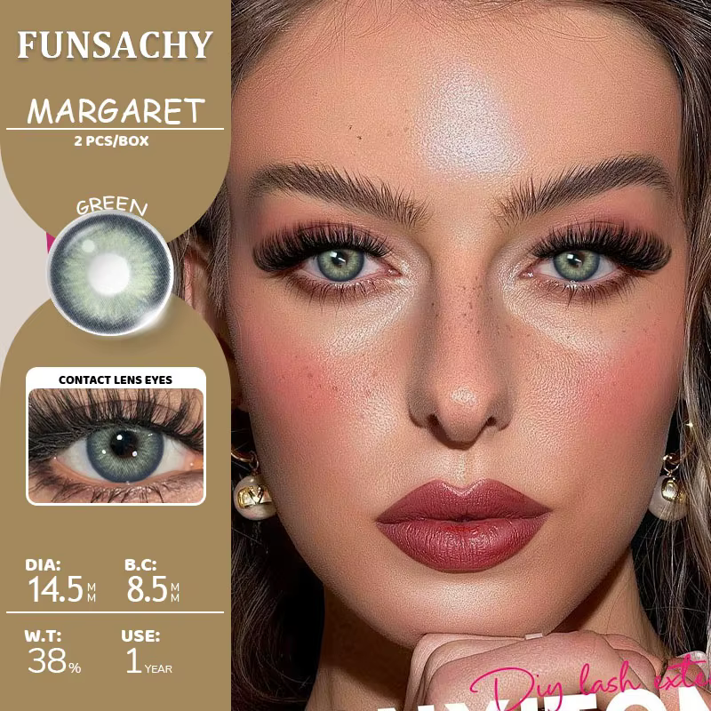 FUNSACHY 1 Paire de Lentilles de Contact Bleues pour les Yeux