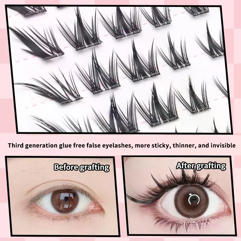 Faux cils volumineux auto-adhésifs sans colle