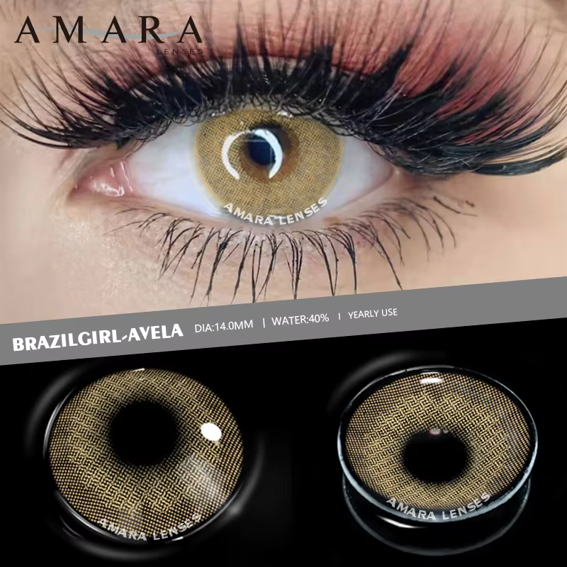 AMARA lentilles de Contact de couleur marron vert lentille yeux belle élève