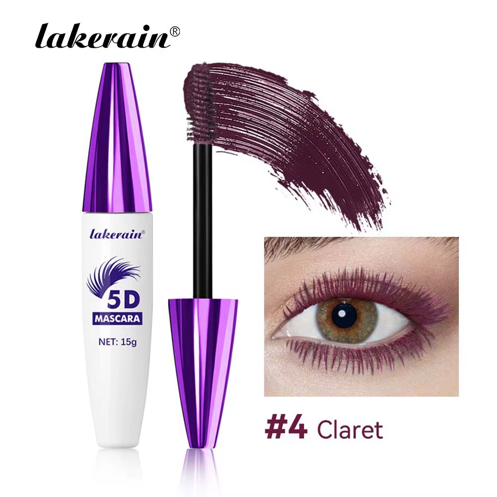 Mascara pour cils marron vin rouge 5D