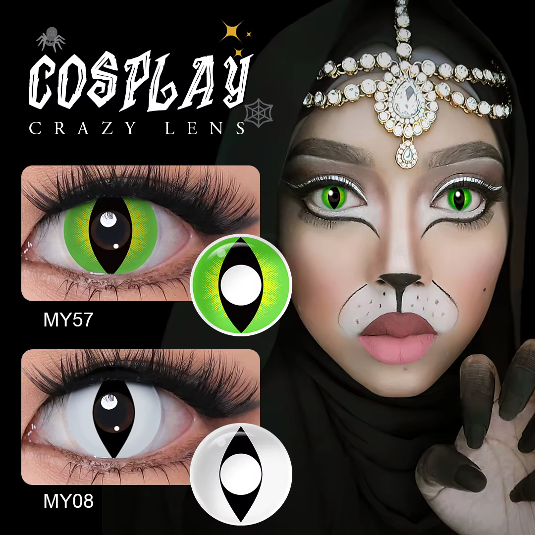 Magister couleur oeil de chat lentilles de Contact pour les yeux Cosplay