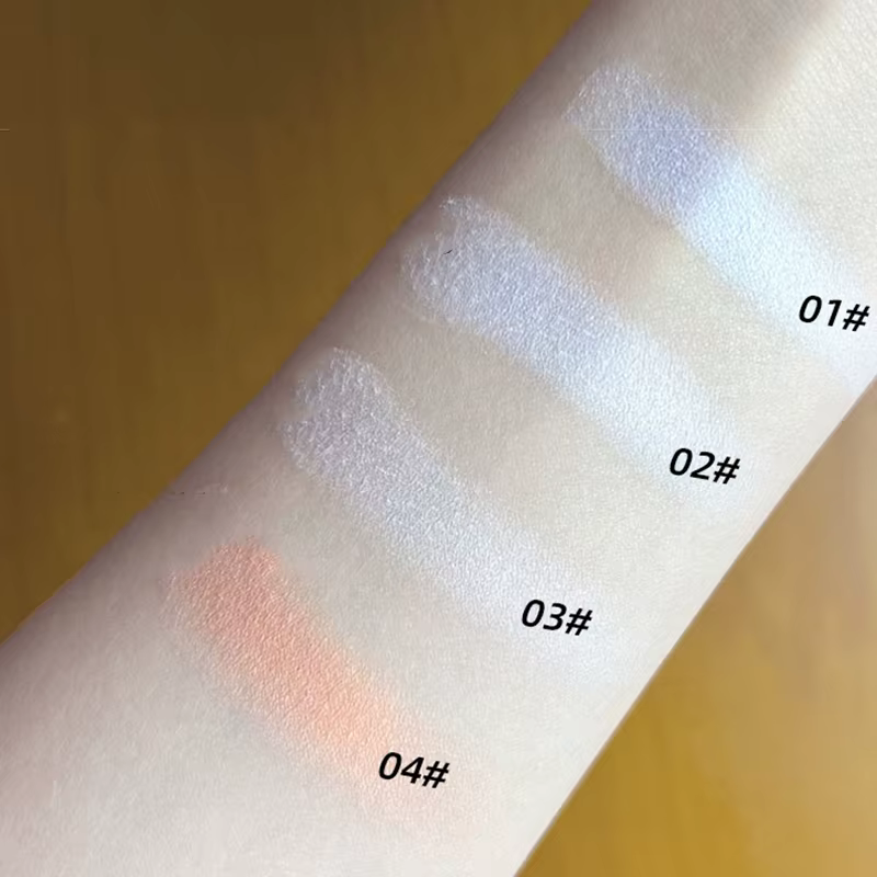 Palette de fards à paupières surligneurs blanc nu chaud