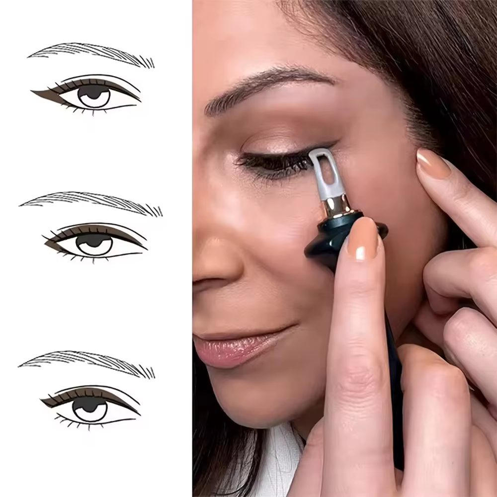 Brosse à eyeliner en Silicone, outil auxiliaire imperméable et sans taches