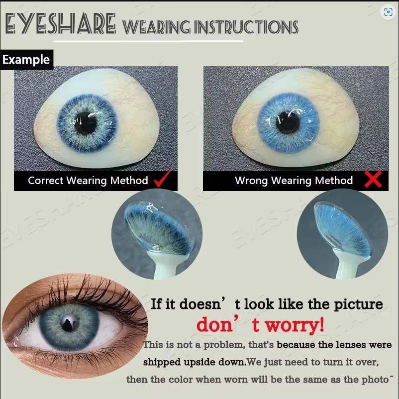 EYESHARE Lentilles de contact colorées populaires gris brun naturel