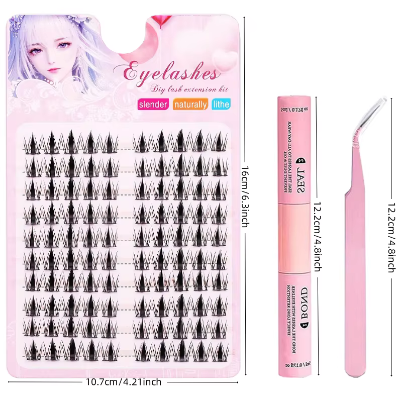 Kit de Faux Cils avec Adhésif et Scellant