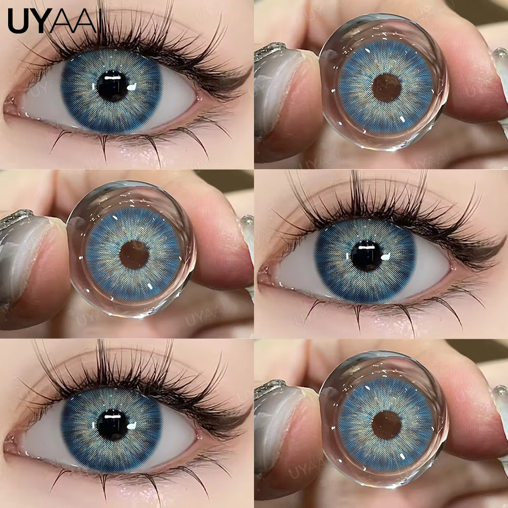 UYAAI 1 paire d'élèves colorées de haute qualité pour les yeux lentilles de mode coréenne contatos