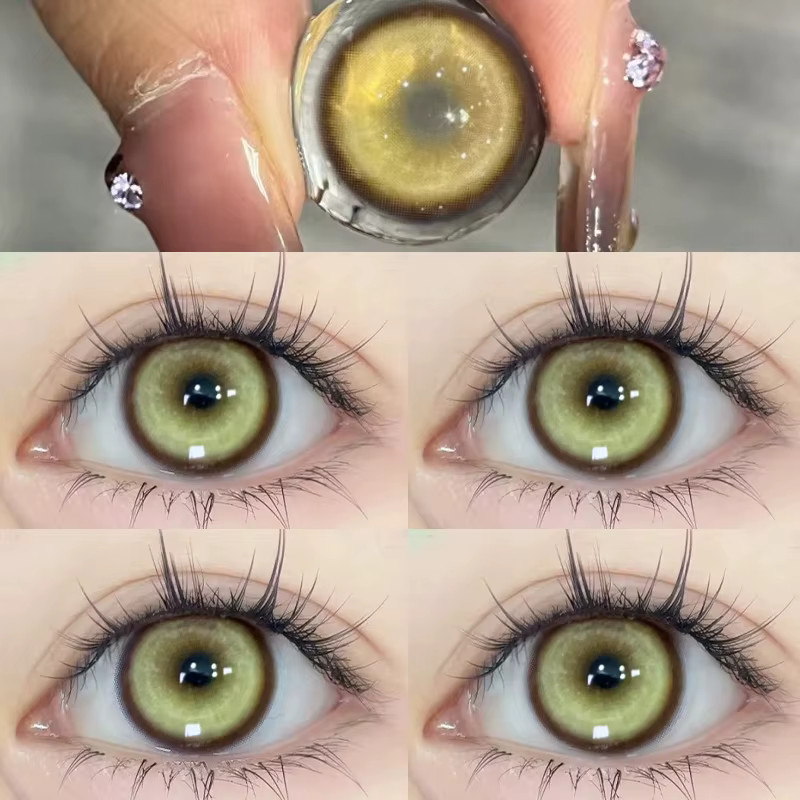 DUOXIU 2 pièces nouvelles lentilles de contact colorées pour les yeux Anime oeil avec degrés