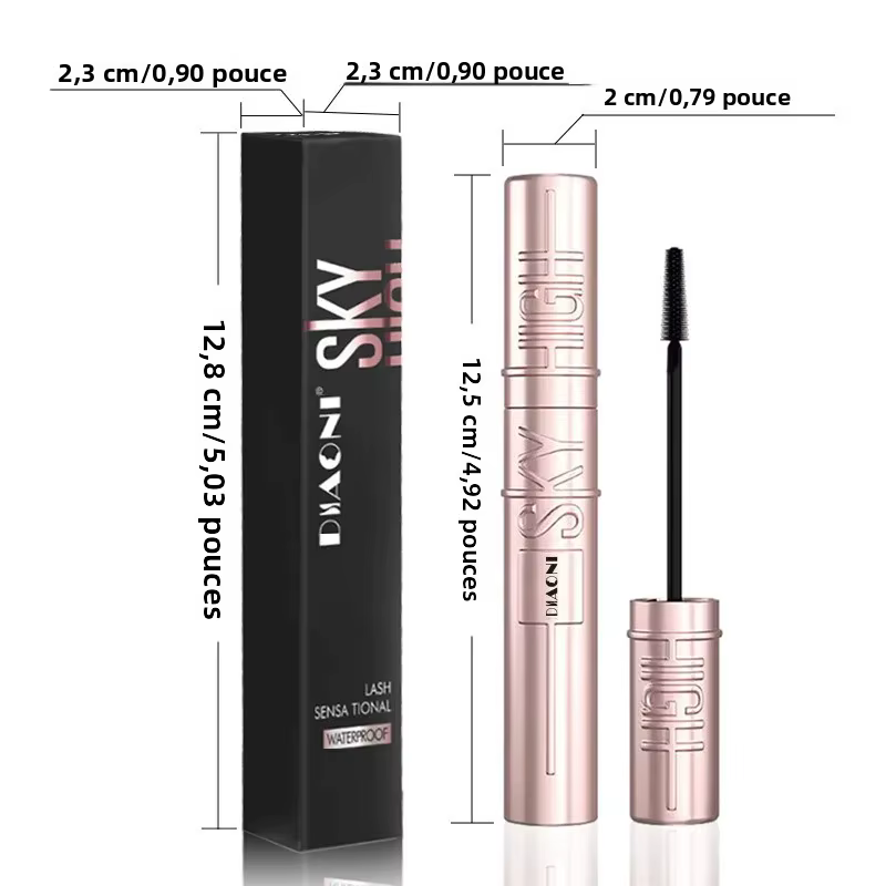DIAONI Sky-High Lift Mascara Cadeau Fête des Mères Imperméable Anti-bavures Longue Tenue Courbant Naturellement les Cils Définis et Séparés