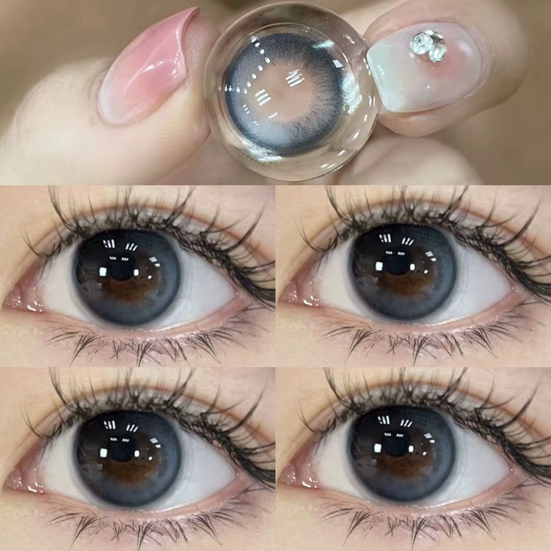 KSSEYE 1 paire de nouvelles lentilles de contact de couleur avec degré de myopie haute qualité yeux bleus lentille colorée maquillage belle élève utilisation annuelle