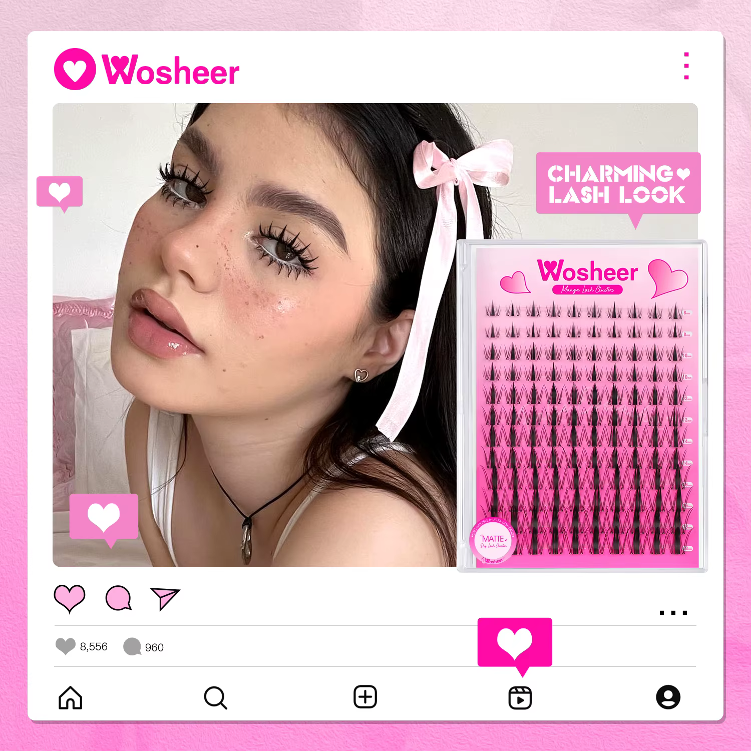 WOSHEER – Kit de grappes de cils Manga