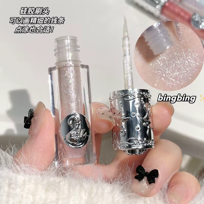 Balletism Glitter Liquid Eyeshadow Pearlescent Sequins Pearly Sparkling High Gloss Eyeliner Lying Silkworm Makeup