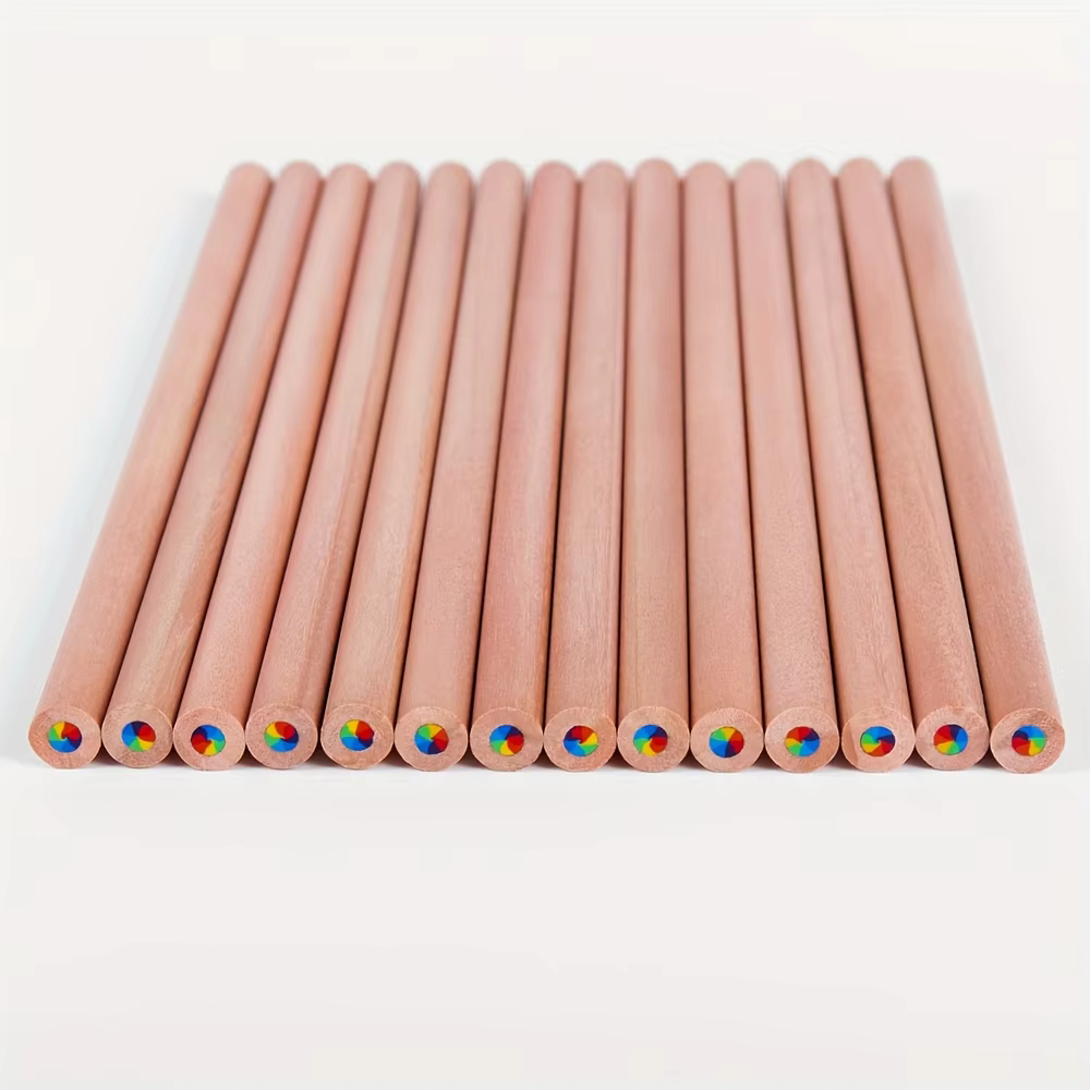 Crayons arc-en-ciel en bois, noyau multicolore 7 en 1, pour bricolage, artisanat, dessin artistique, artiste, adulte, cadeaux de vacances, retour à Schoon, 10/30 pièces