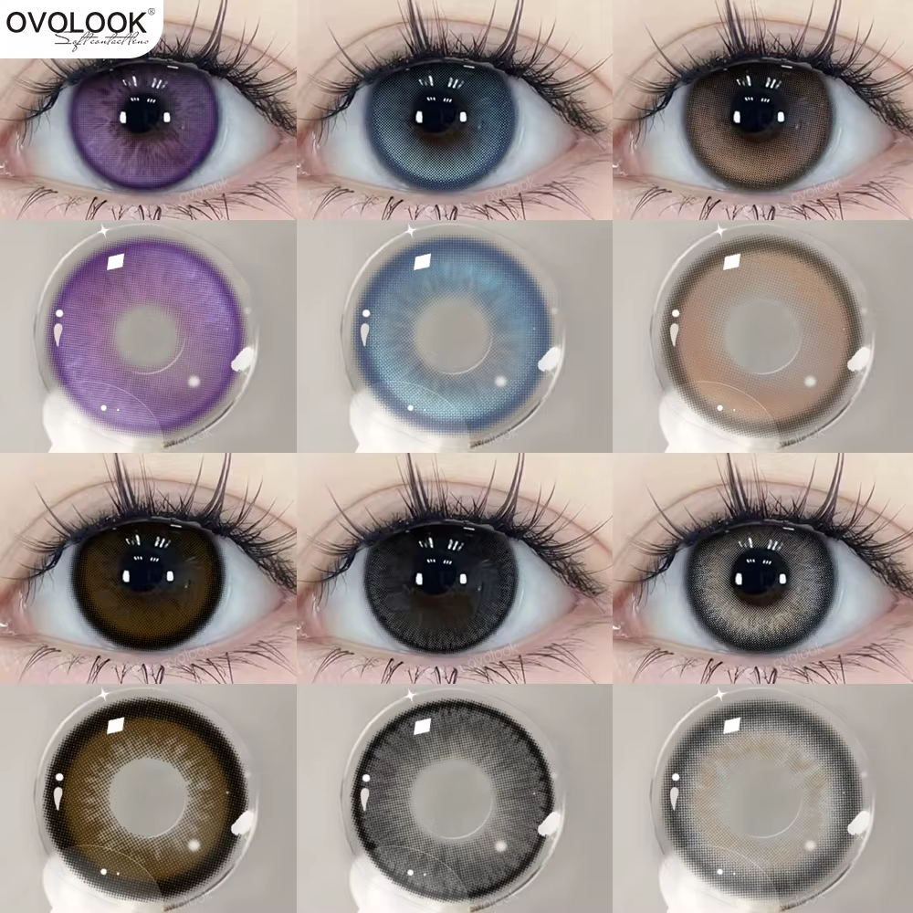 2PCS Myopie miles Lentilles De Contact Colorées Violet Halloween Lentille De Maquillage Mode Pupilles Grands Yeux