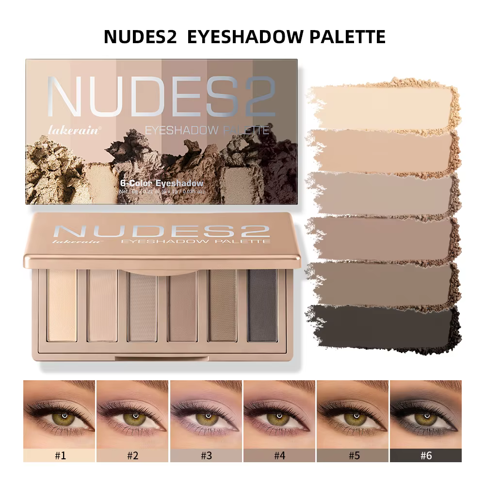 Naked 2 Basics Palette de fards à paupières neutres mats et ombre miroir Six couleurs contour