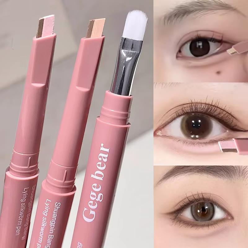 Crayon double embout 2-en-1 effet « Silkworm » : surligneur nude et contour des paupières inférieures