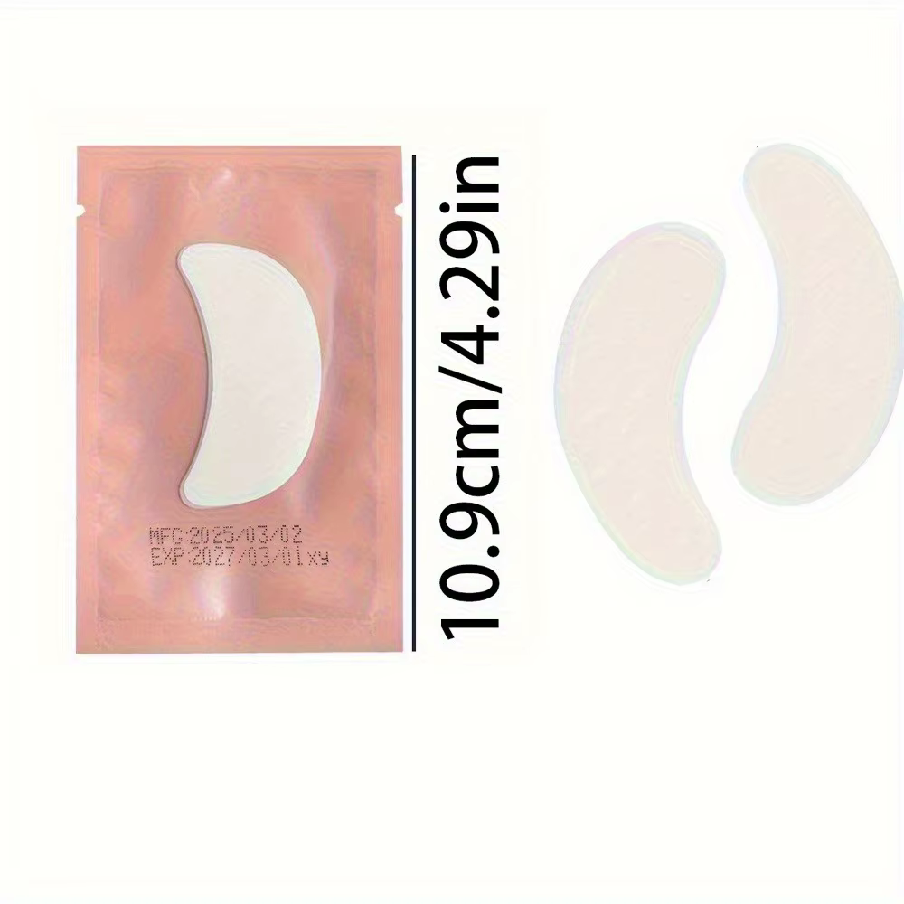 50 Paires de Patchs Hydrogel Anti-Peluches en Forme de U pour Extensions de Cils